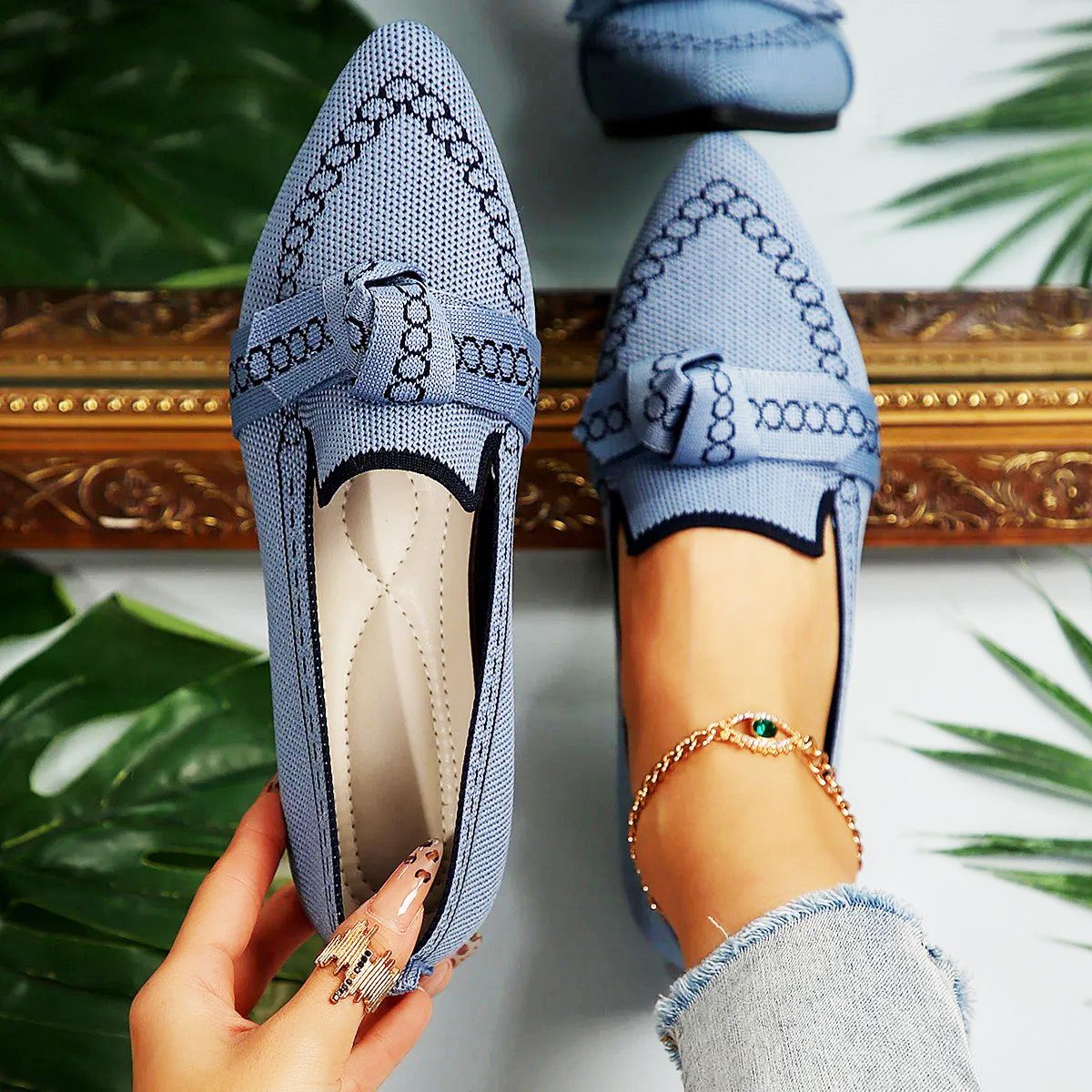 Satin Bow Loafers