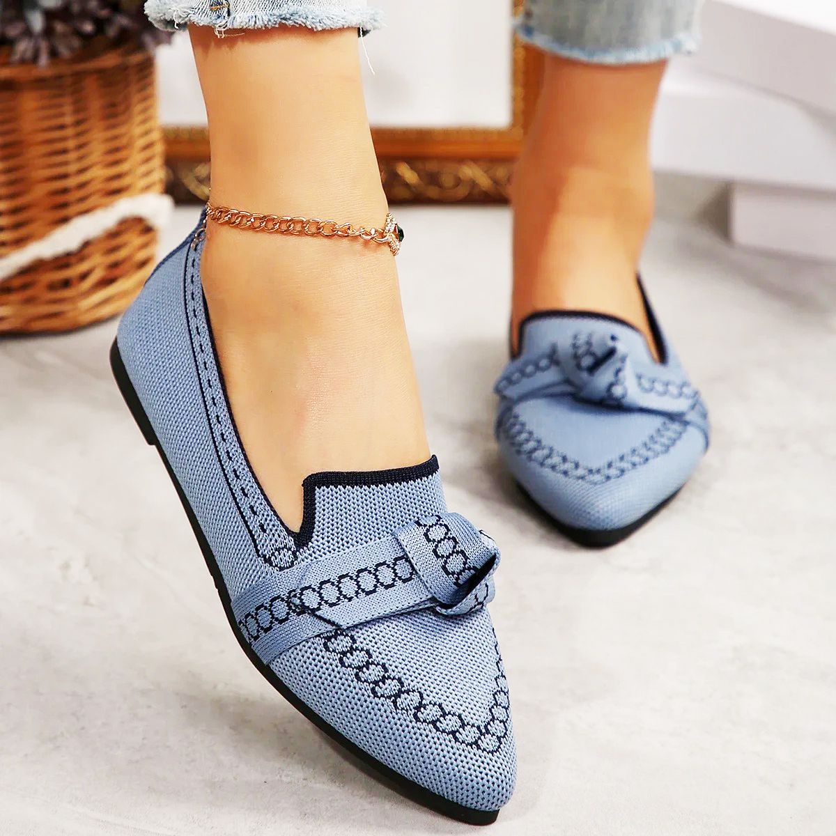 Satin Bow Loafers