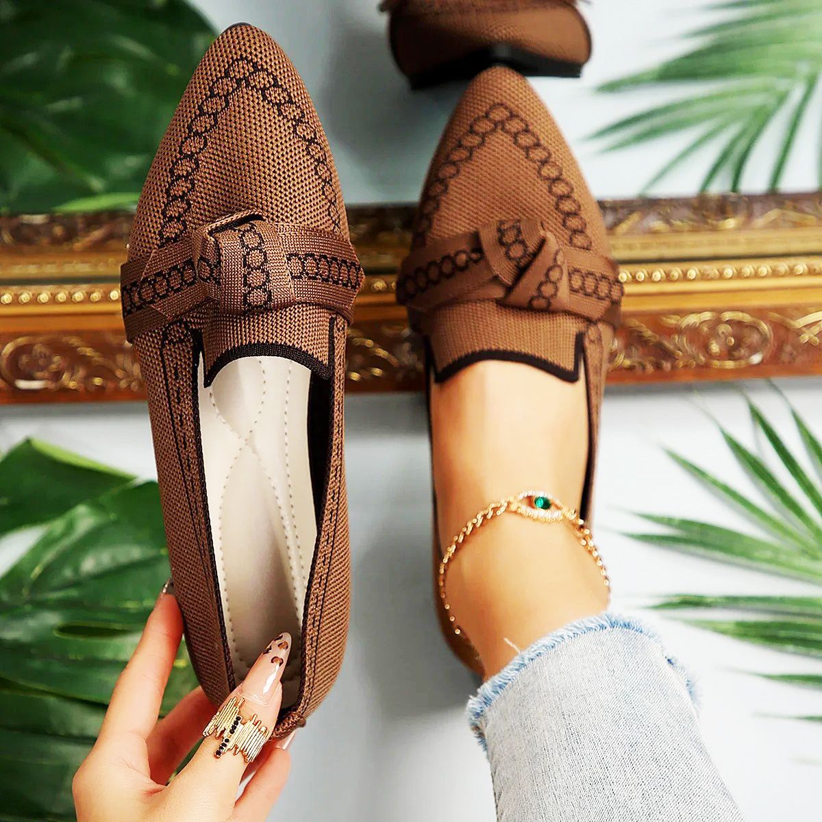 Satin Bow Loafers