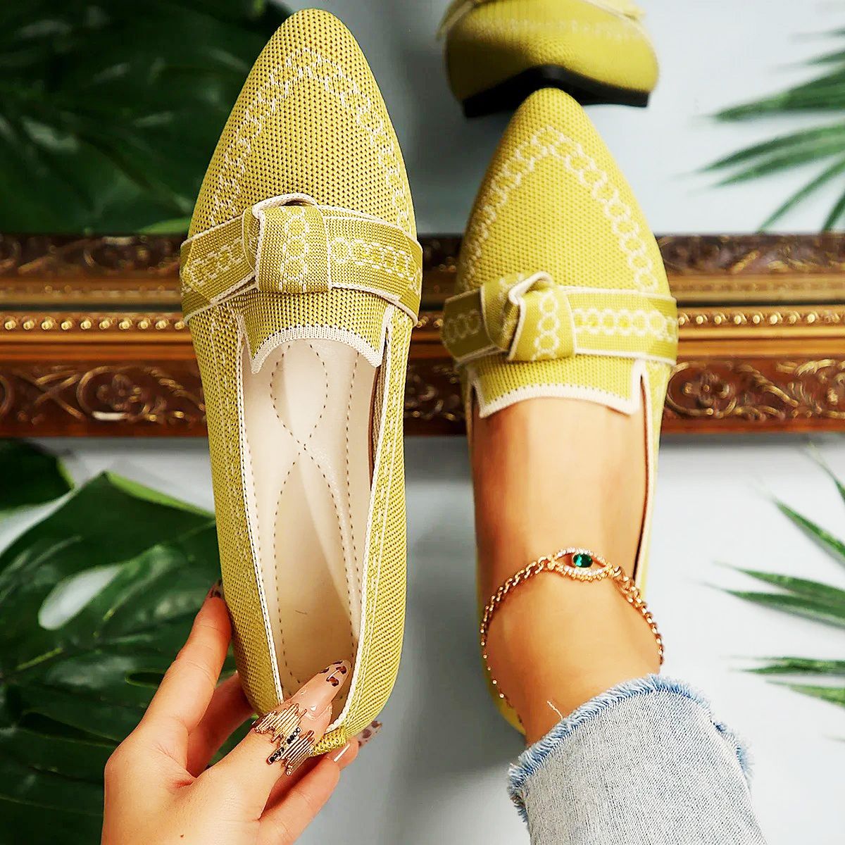 Satin Bow Loafers