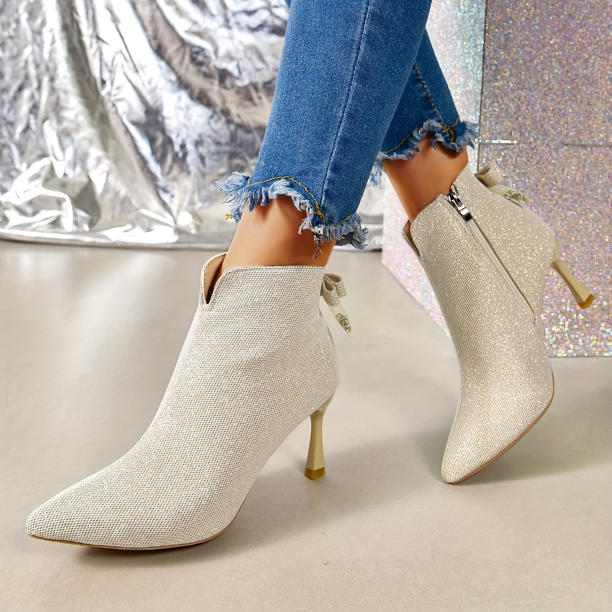 Eleganza Glitter Ankle Boots