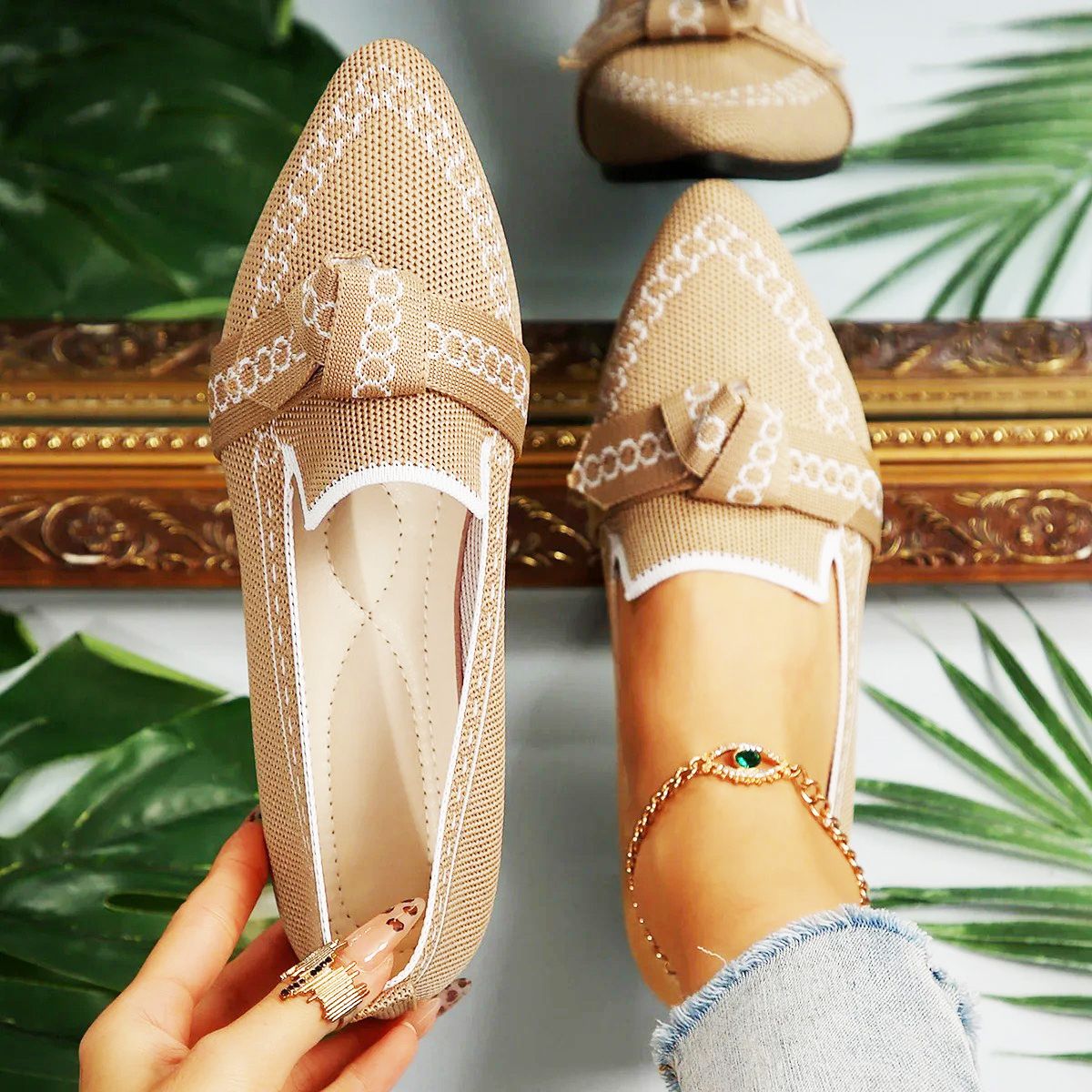 Satin Bow Loafers