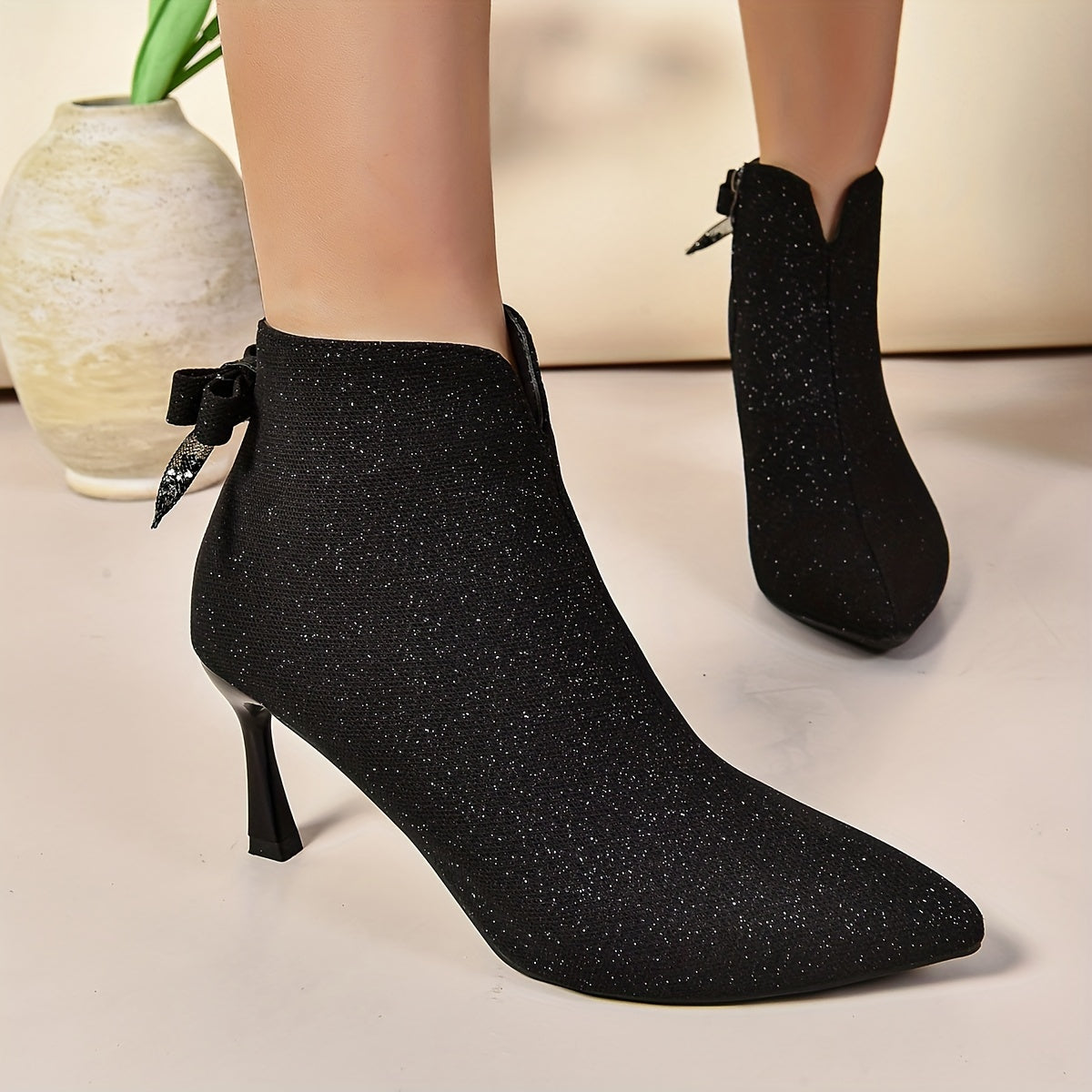 Eleganza Glitter Ankle Boots