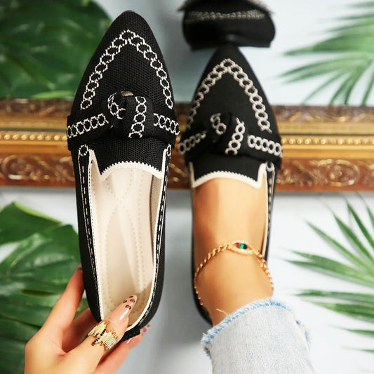 Satin Bow Loafers